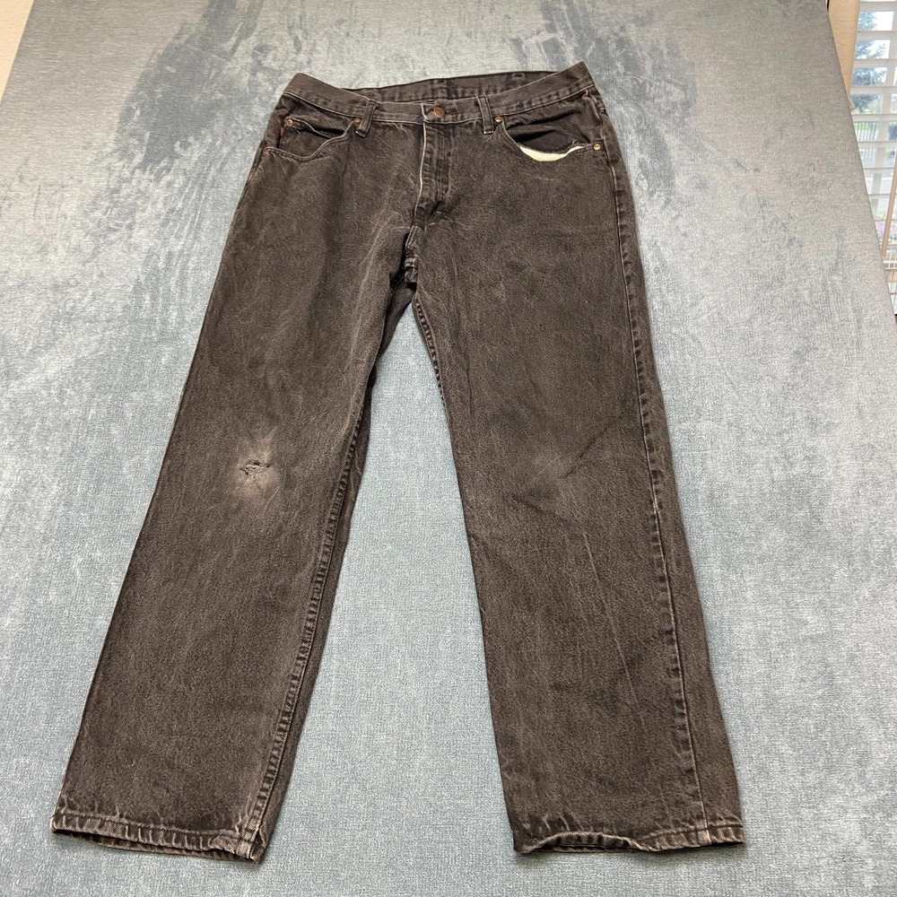Red Kap Jeans Mens 36x30 Black Denim Dark Wash Everyday Wear Straight Leg Cozy